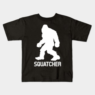 Squatcher, Bigfoot, Sasquatch Kids T-Shirt